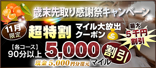 【11月限定】超特割★マイル大放出クーポン